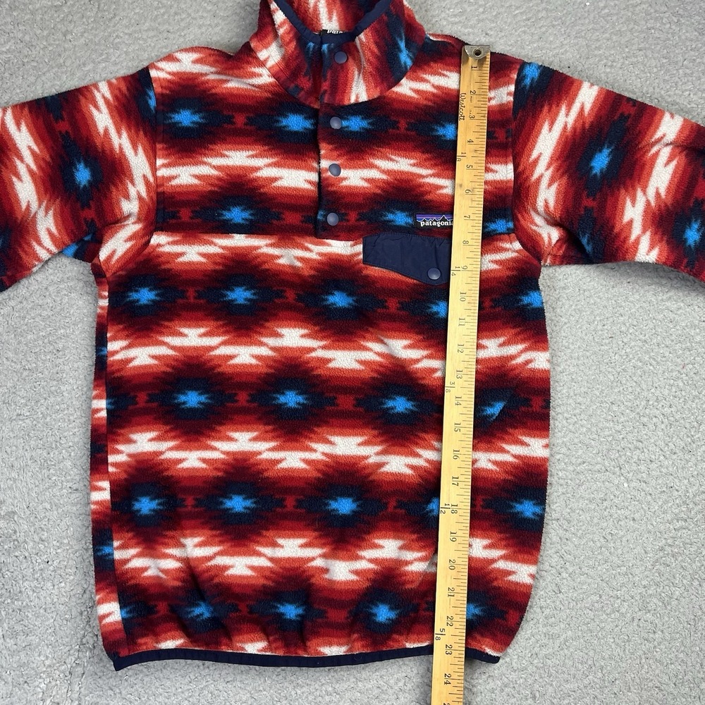 Patagonia Womens Synchilla Snap T Fleece Pullover Sweater Aztec Red  Size XS - Picture 6 of 7